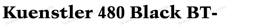 Kuenstler 480 Black BT字体转换